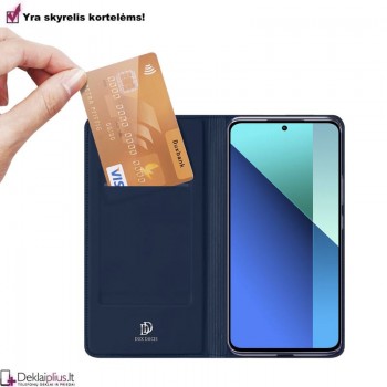 Dux Ducis Skin Pro dirbtinės odos dėklas - mėlynas (Xiaomi Redmi Note 13 4G) Dux Ducis Skin Pro dirbtinės odos dėklas - mėlynas (Xiaomi Redmi Note 13 4G)